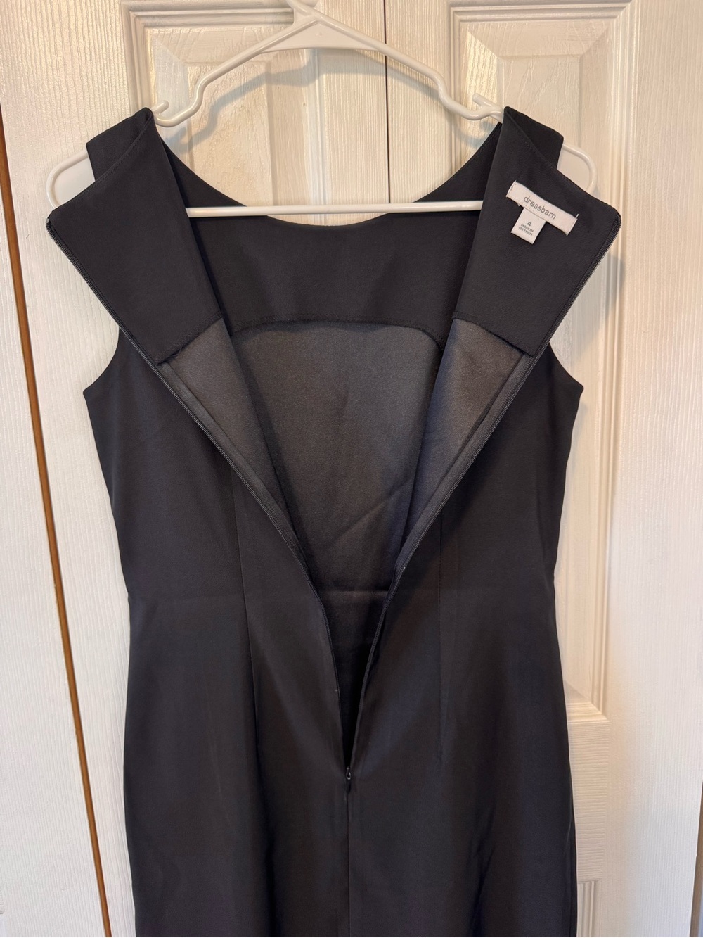 dressbarn Black Sleeveless Tailored Sheath Dress Size 4 Timeless LBD Back Zipper - Picture 7 of 11